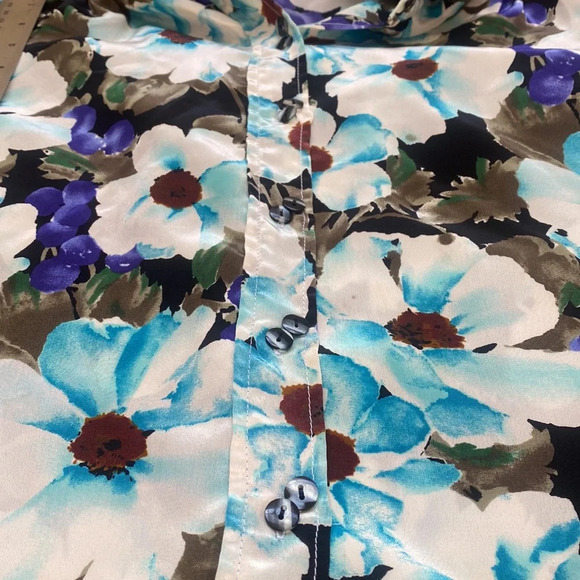 1980’s vintage handmade floral blouse - Picture 4 of 13